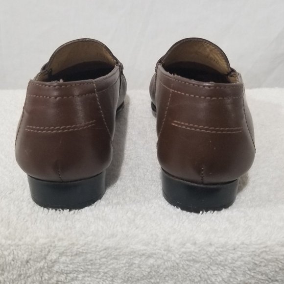 Minelli brown leather moccasin shoes - Picture 5 of 8